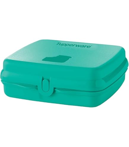 Tupperware Sandwich Keeper Square Hinged and Locking Box Pink